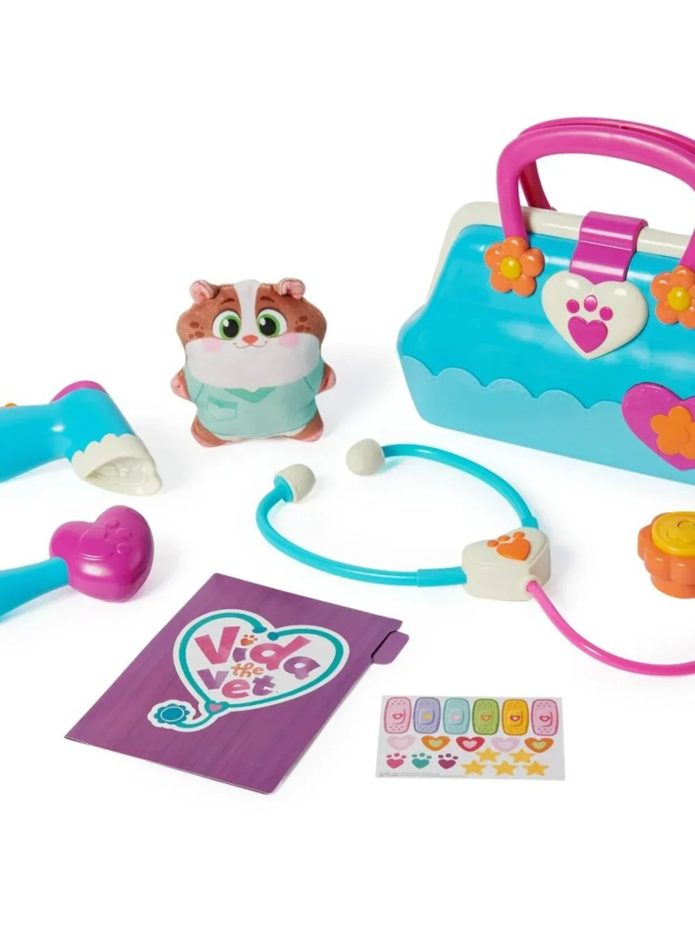 Vida the Vet, Vet’s Bag with 5 Vet-play Accessories & 1 Popcorn Plush - New
